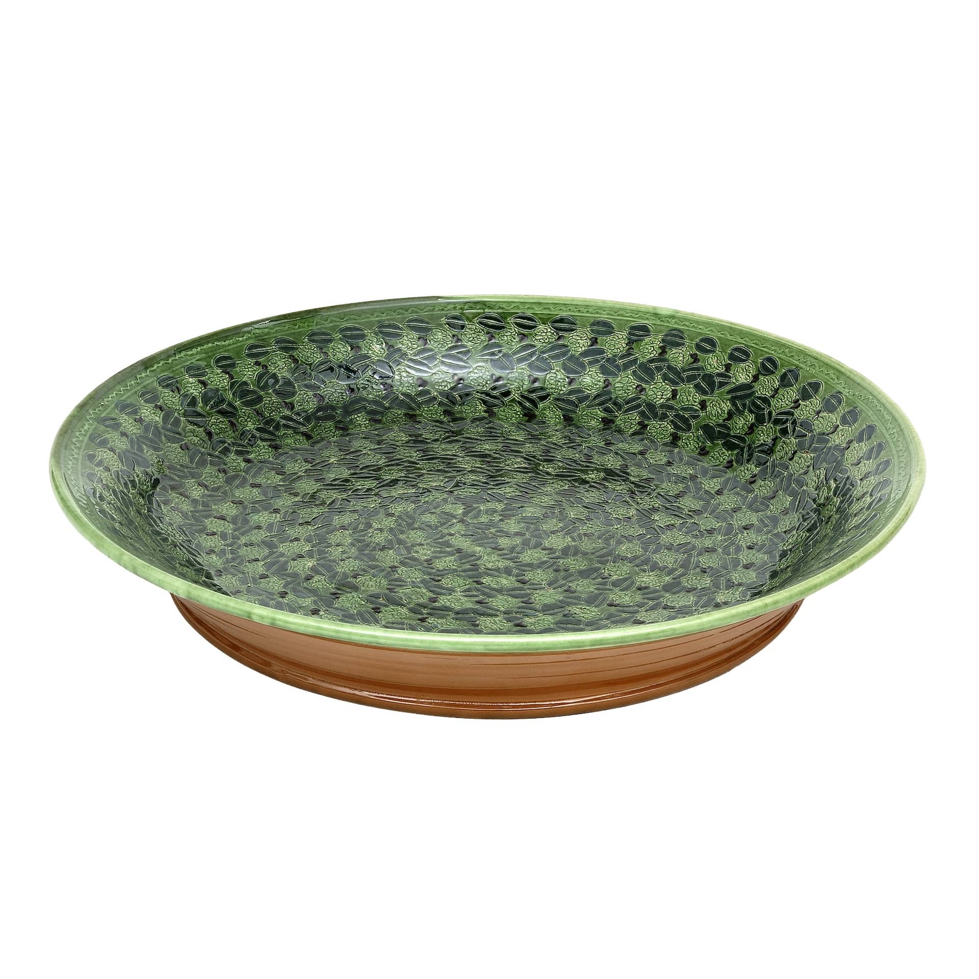 Ceramic Large Bowl Provence with olive reliefs (low)