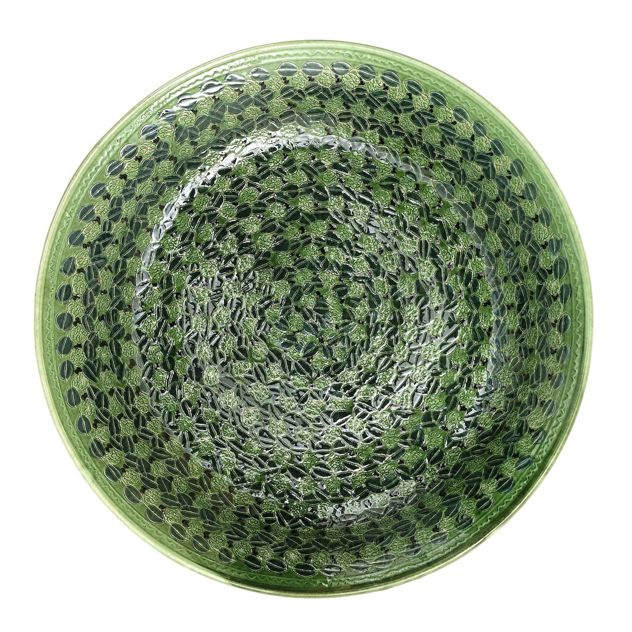 Ceramic Large Bowl Provence with olive reliefs (low)
