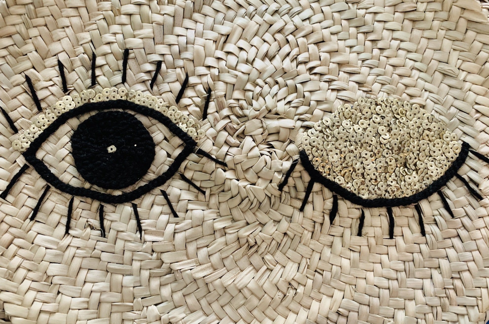 Palm Leaf Bag with Sparkling Eyes