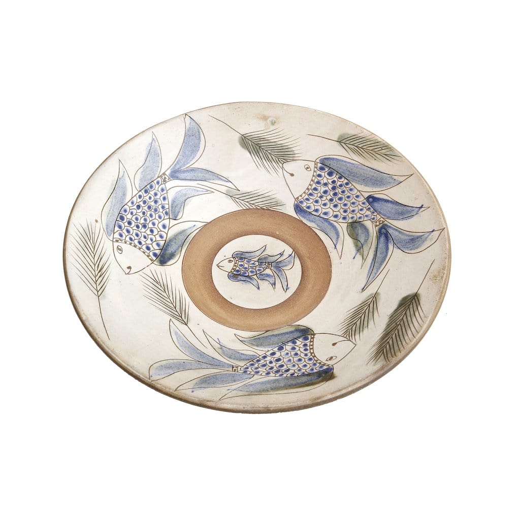 Ceramic Bowl X-Large with Blue Fish