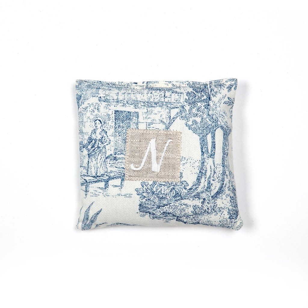 Lavender Bag "Toile de Jouy" with Initial
