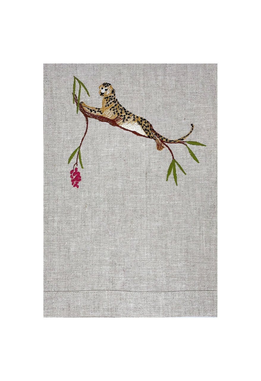 Guest Towels with Embroidered Animals