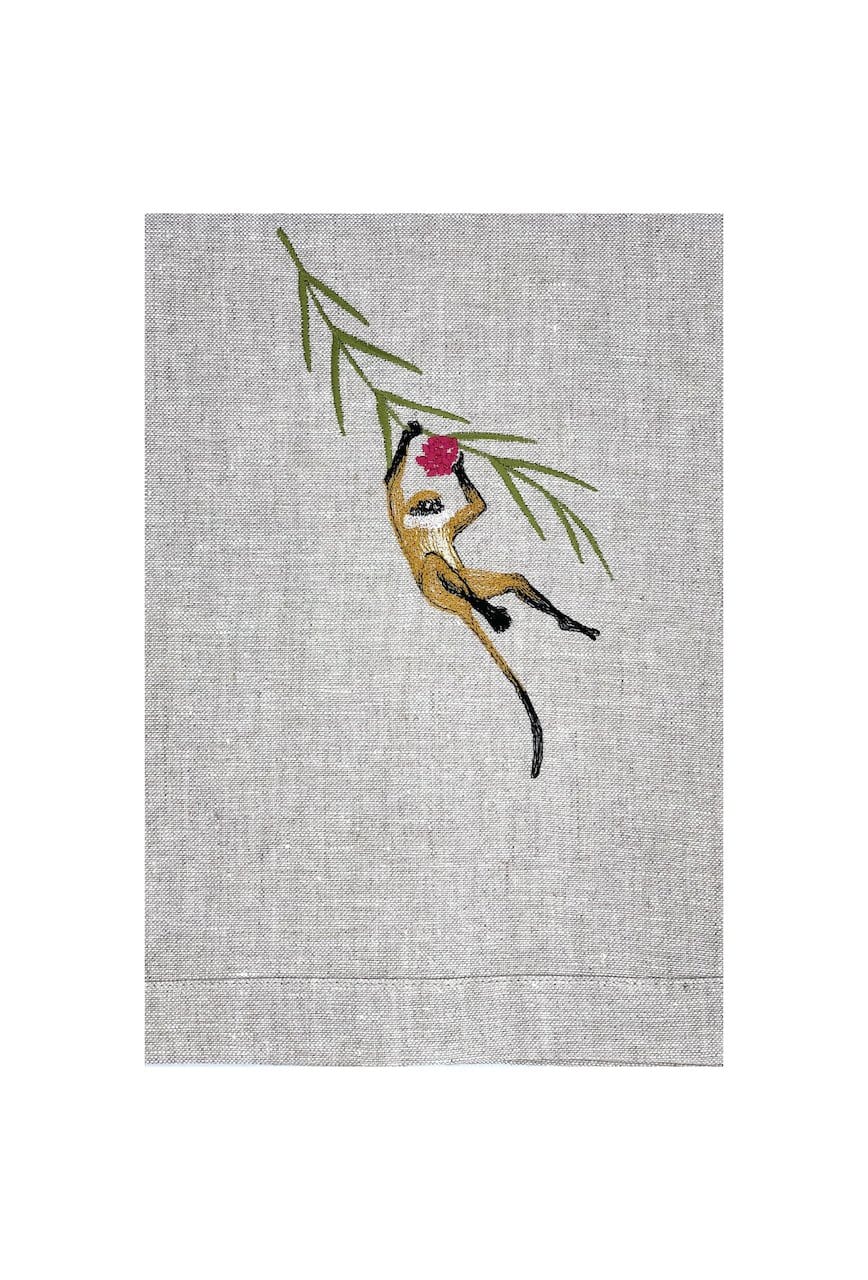 Guest Towels with Embroidered Animals