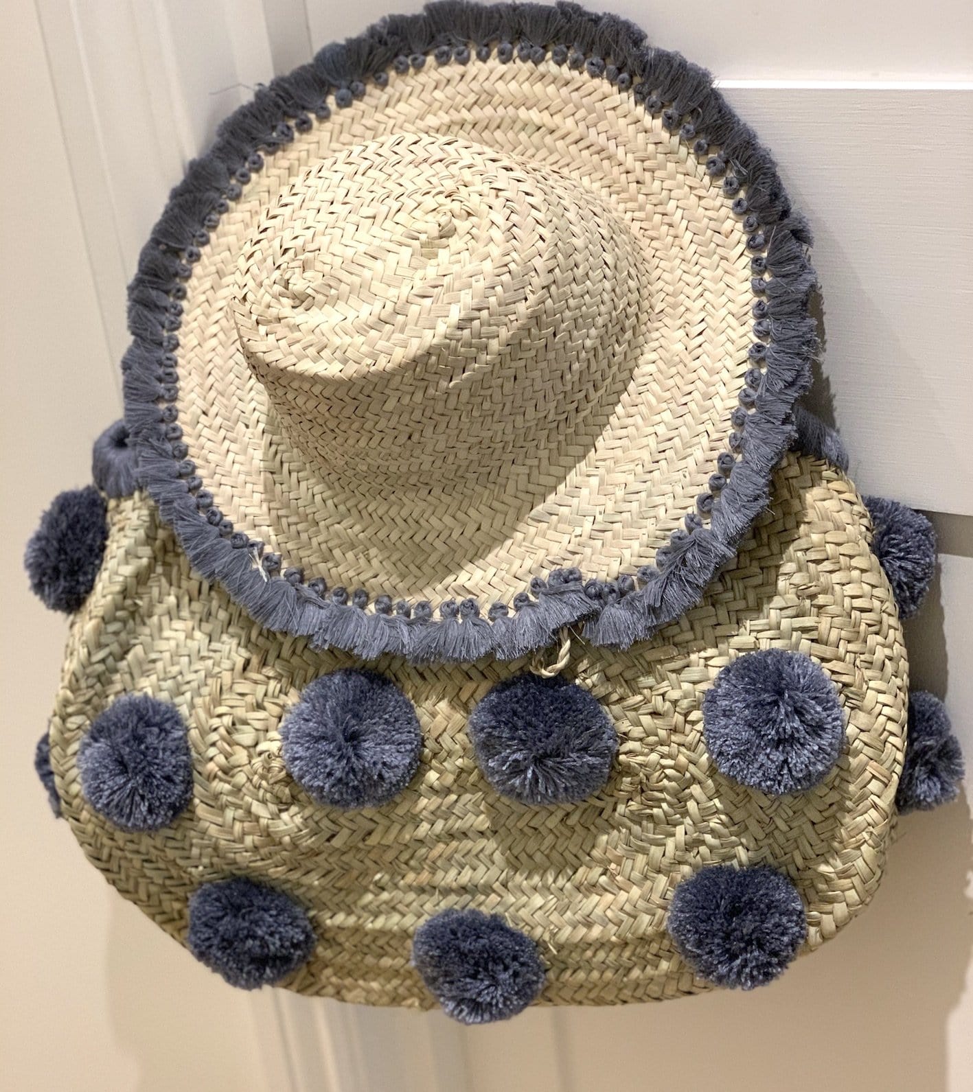 Palm Leaf Bag with PomPom's