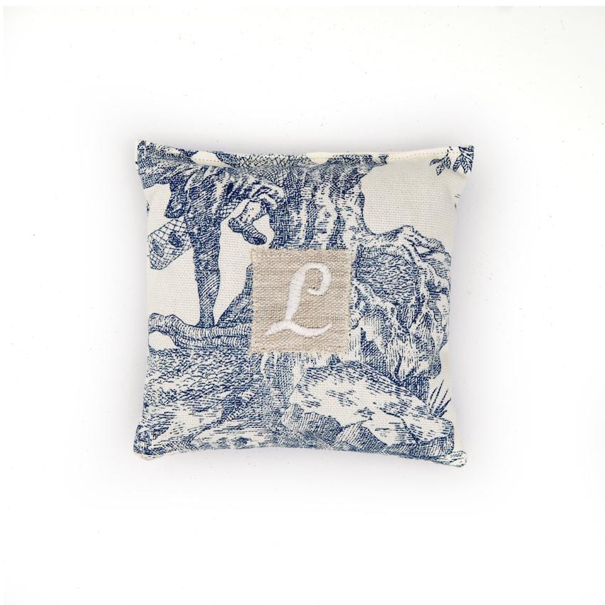 Lavender Bag "Toile de Jouy" with Initial
