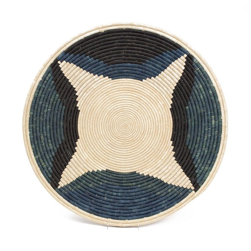 Raffia Plate Cool Colour Blocked Plate Jumbo