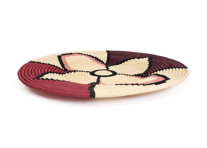 Raffia Plate Burgundy II