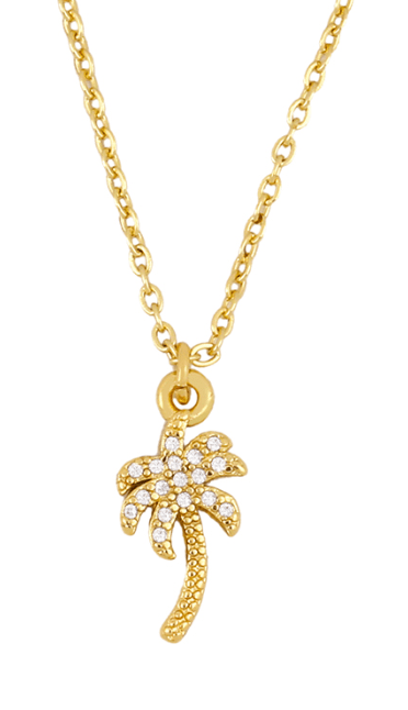 Necklace with Palm Tree and Eye pendants
