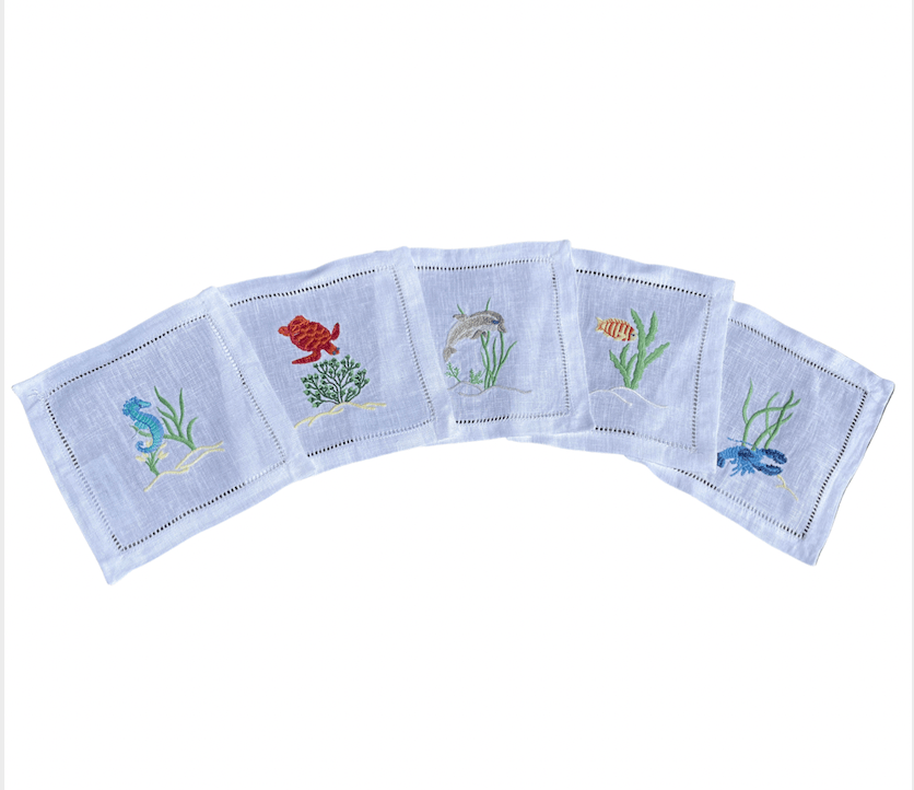 Cocktail Napkins "Mare", Set of 6