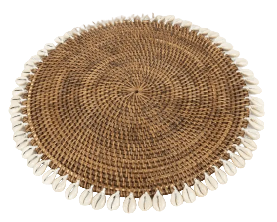 Placemats "Colonial" with cowrie shells