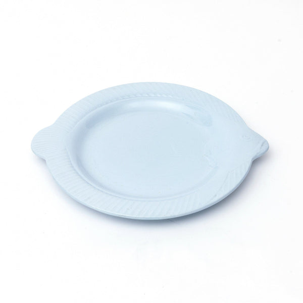 Set of 4 pale blue Fish shaped Plates