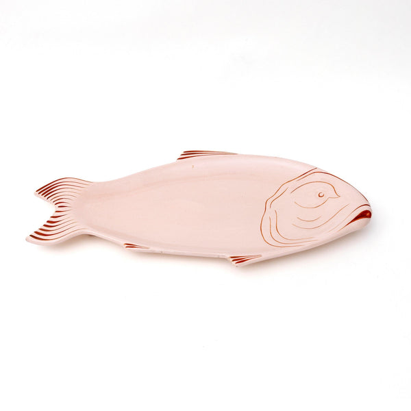 Pale Pink Fish Serving Tray