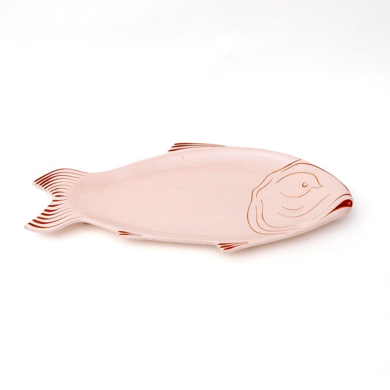 Pale Pink Fish Serving Tray