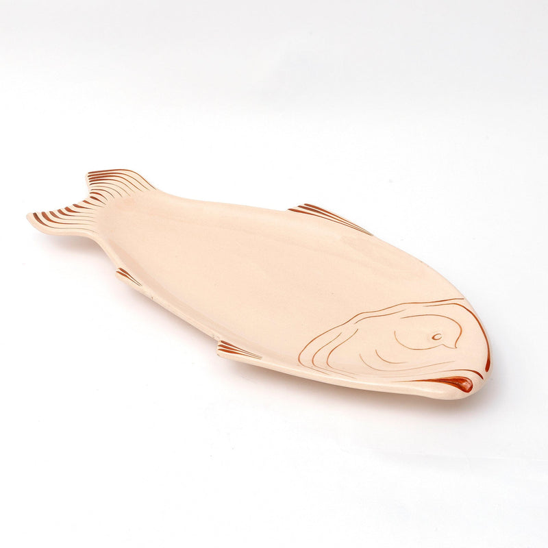 Pale Pink Fish Serving Tray