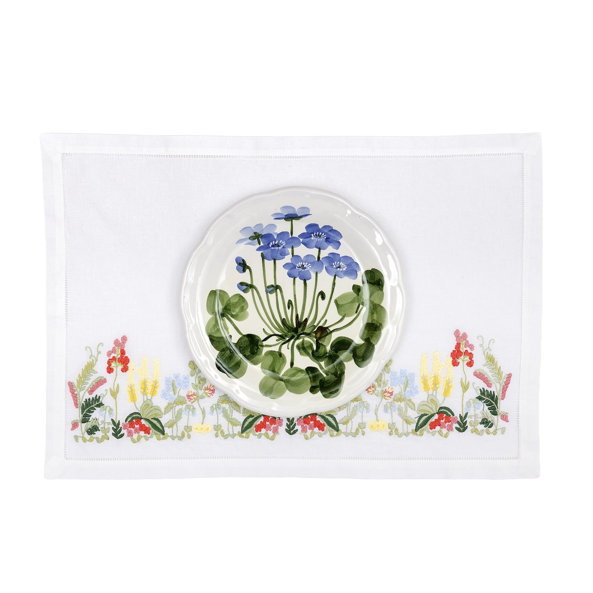 Cotton embroidered placemats & Napkins Set of 4