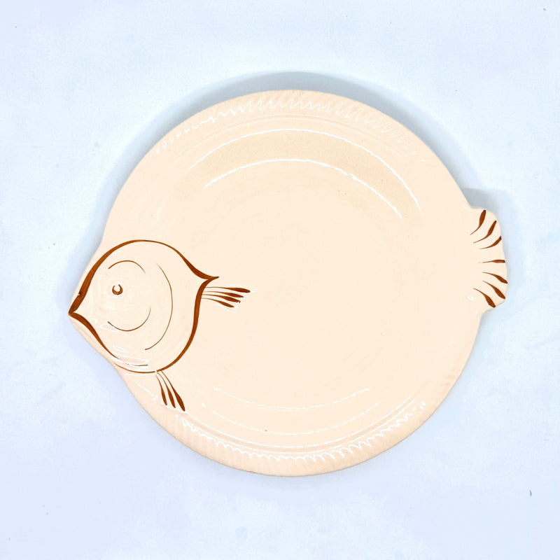 Set of 11 Pale Pink Fish shaped Plates