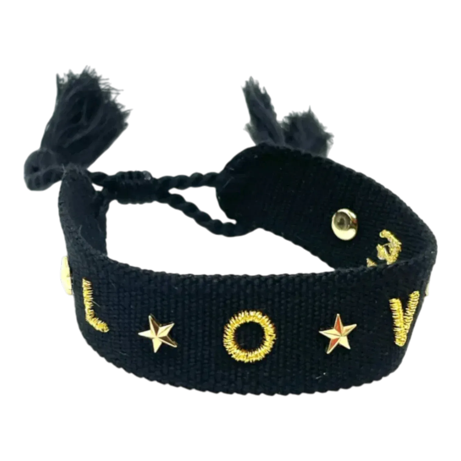 Friendship Bracelet - LOVE with Star Studs