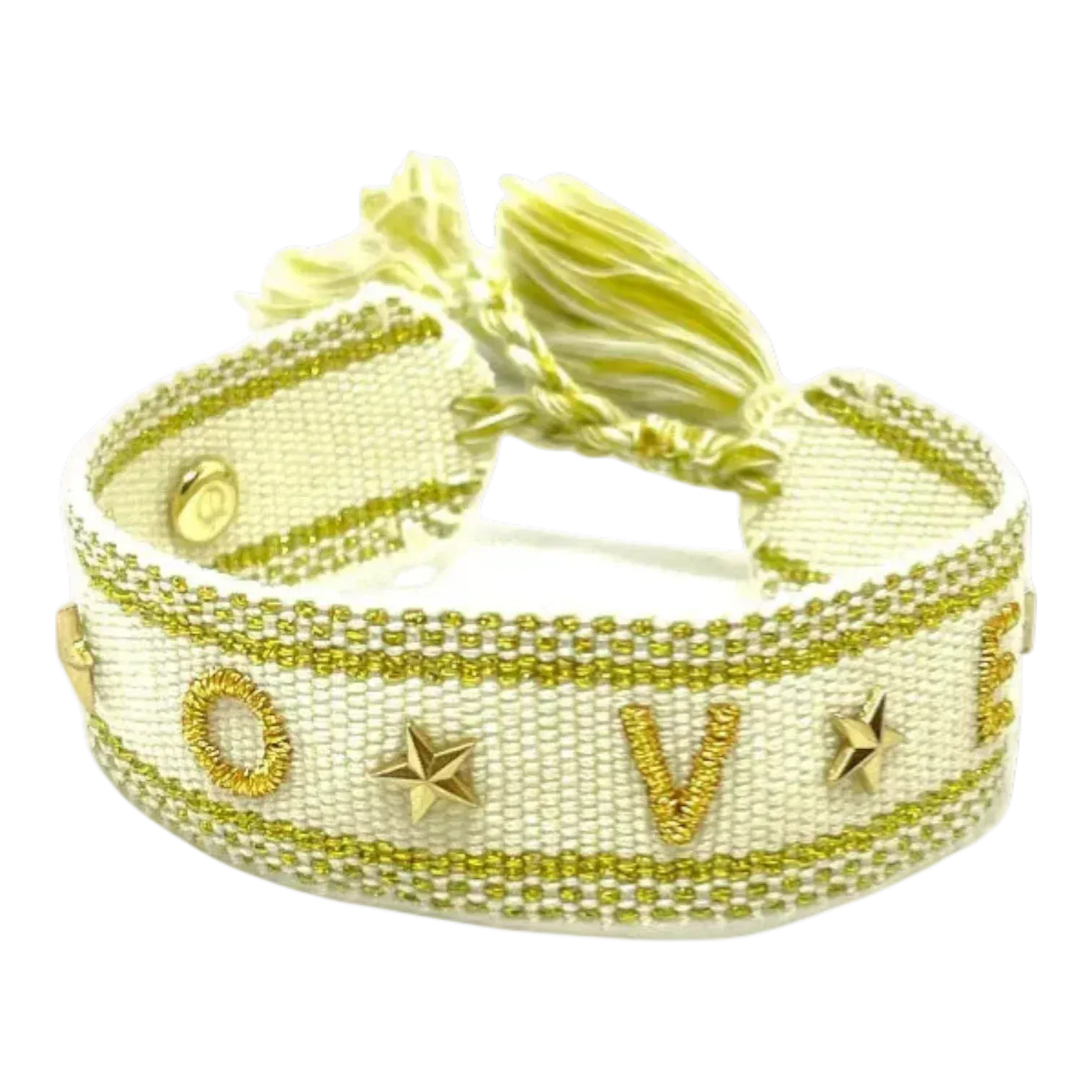 Friendship Bracelet - LOVE with Star Studs