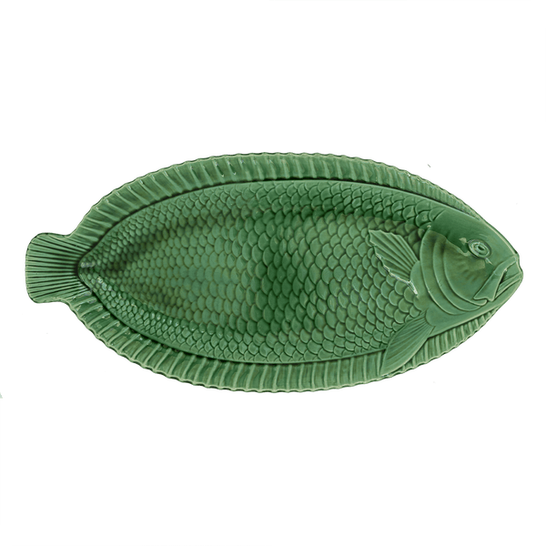 Green Platter in shape of fish