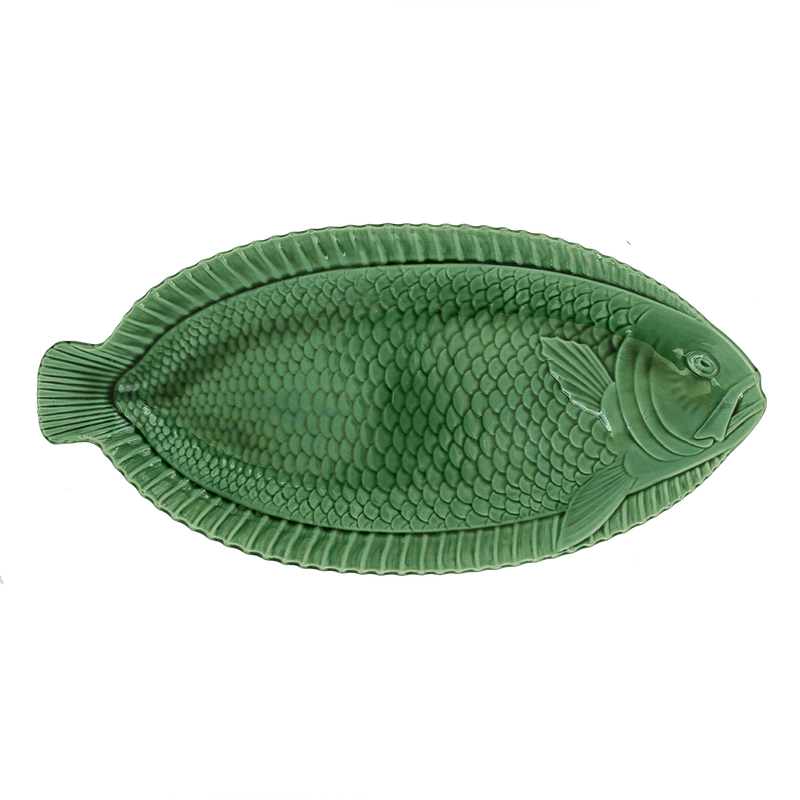 Green Platter in shape of fish