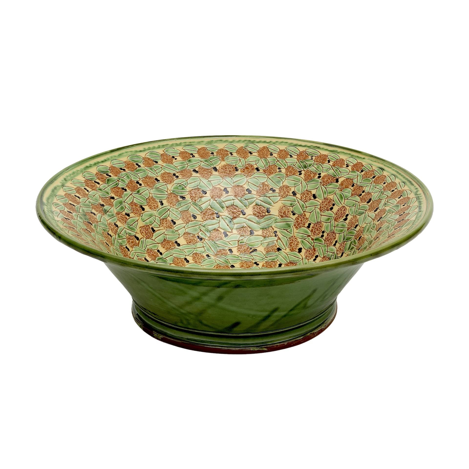 Ceramic Medium Bowl Provence with olive reliefs