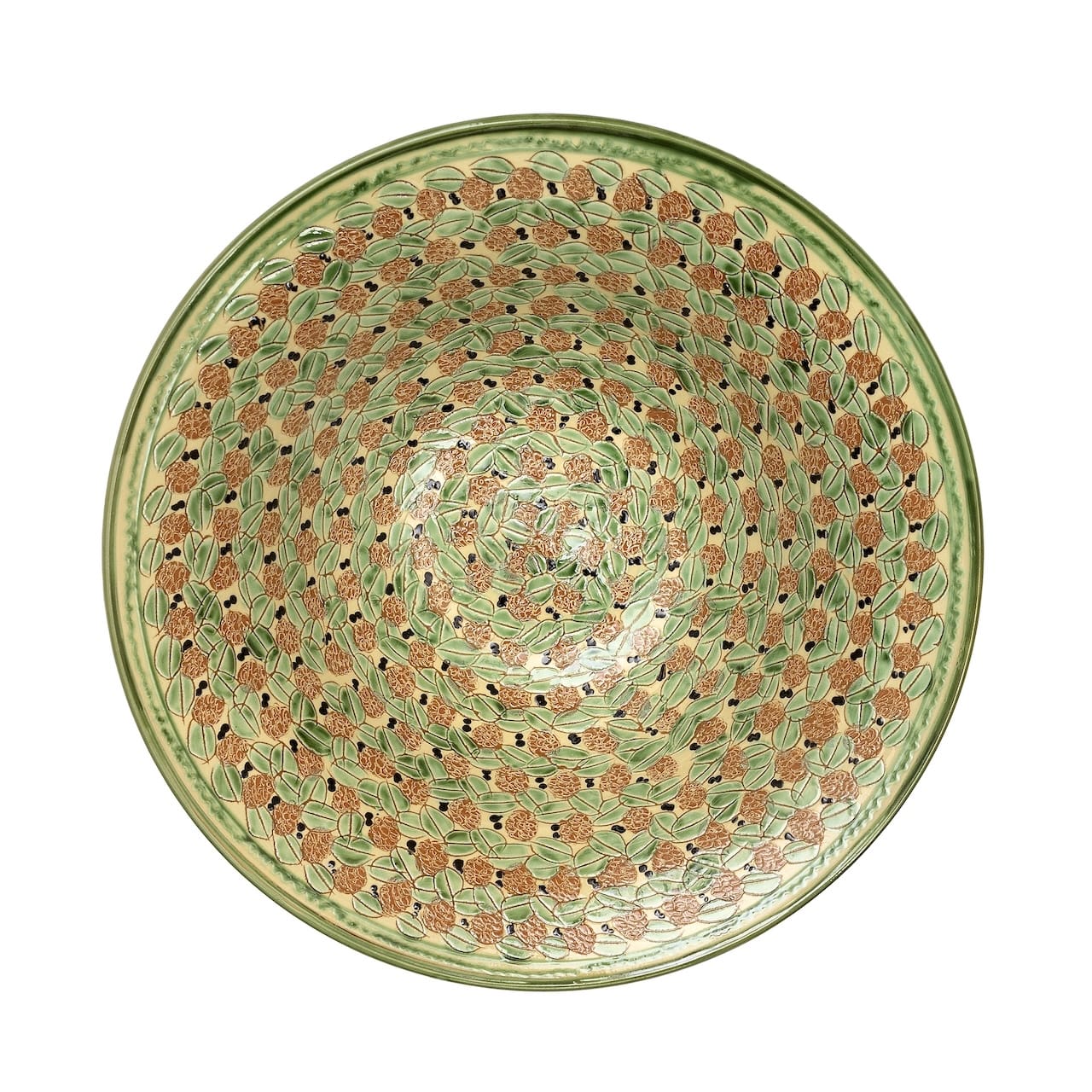 Ceramic Medium Bowl Provence with olive reliefs