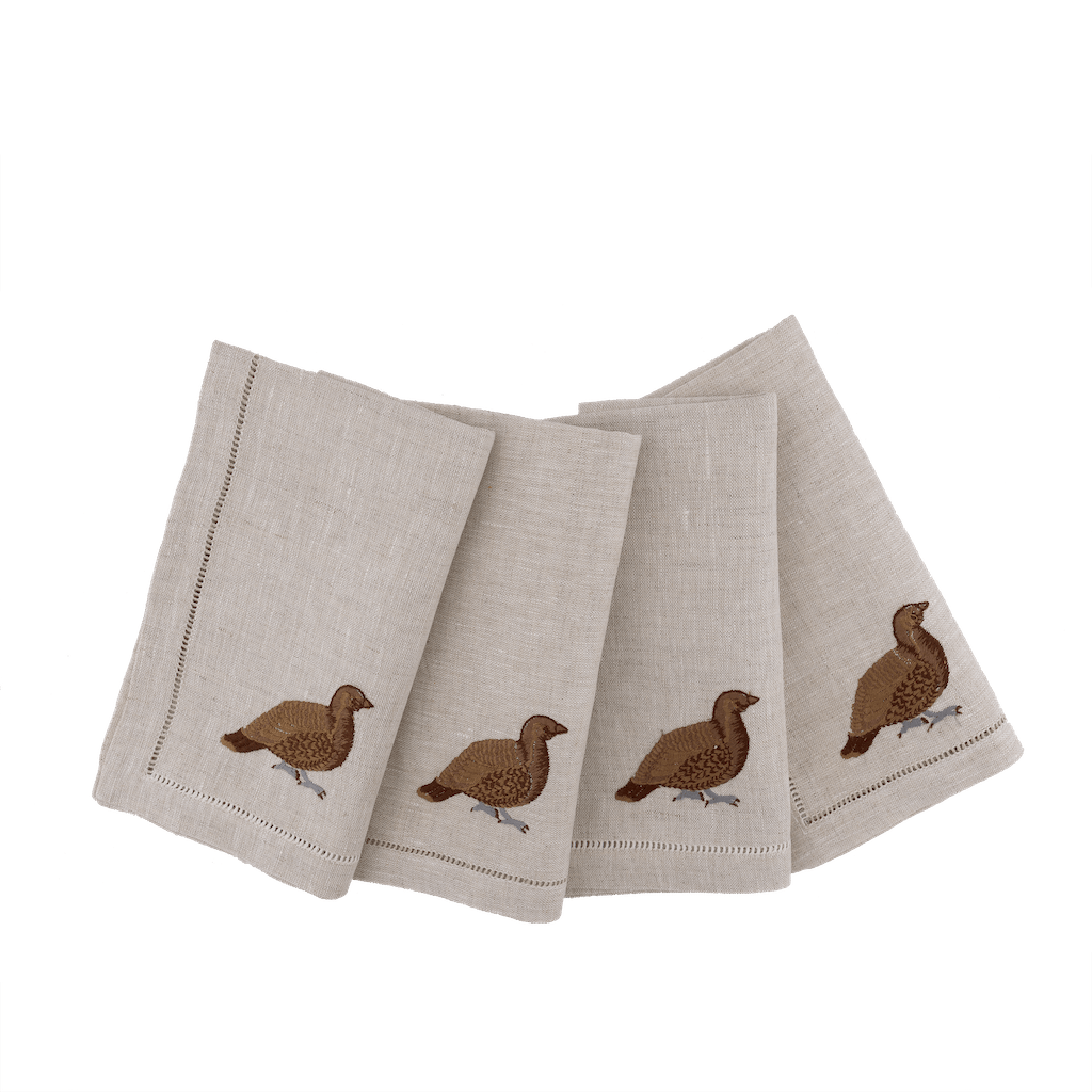 Linen Napkins with Embroideries