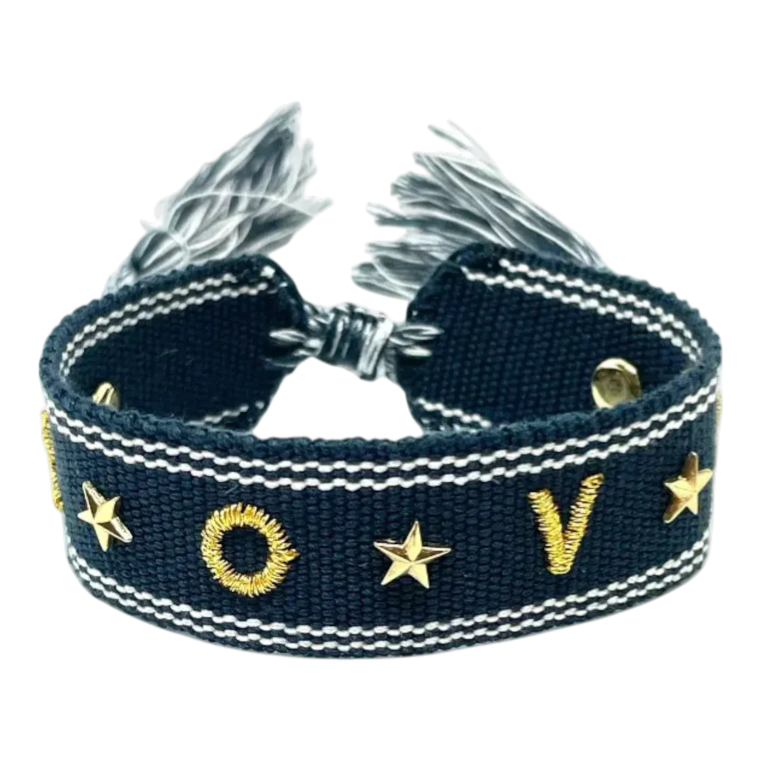 Friendship Bracelet - LOVE with Star Studs
