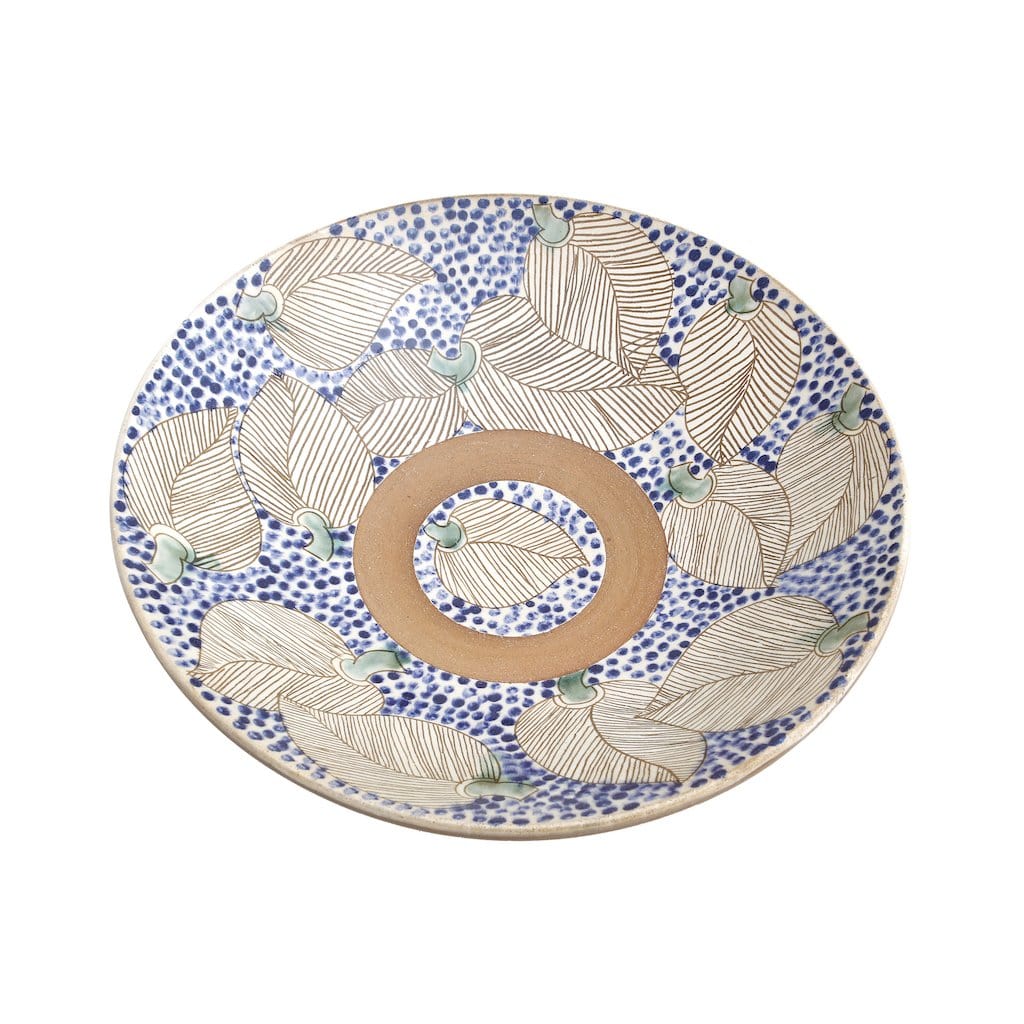 Ceramic Bowl X-Large with Palm Leaves