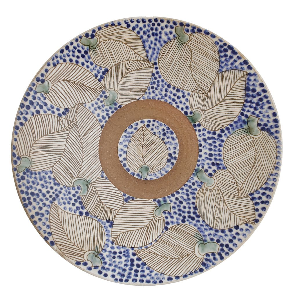Ceramic Bowl X-Large with Palm Leaves