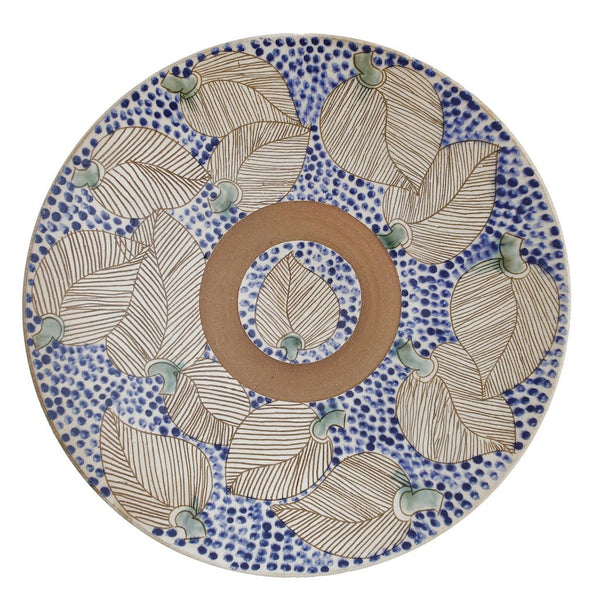 Ceramic Bowl X-Large with Palm leaves