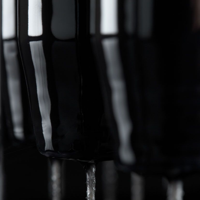 Lacquered Candle pair  42cm