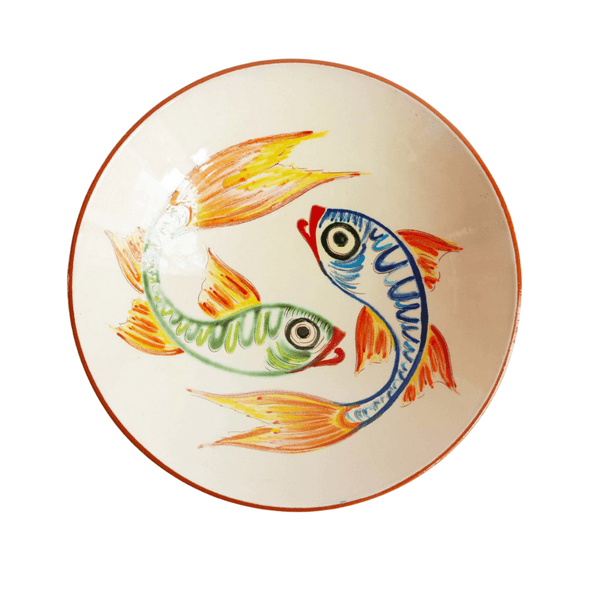Fish motif serving bowl