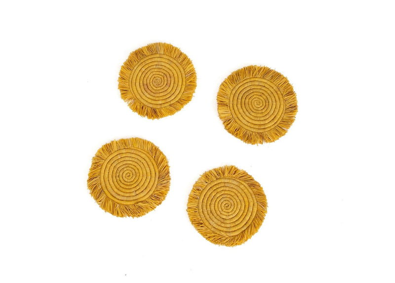 Coasters with fringes Set of 4