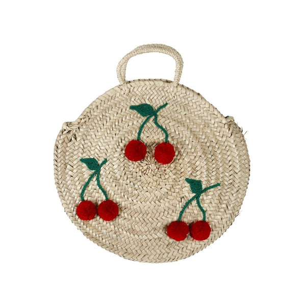 Palm leaf Bag with Cherries