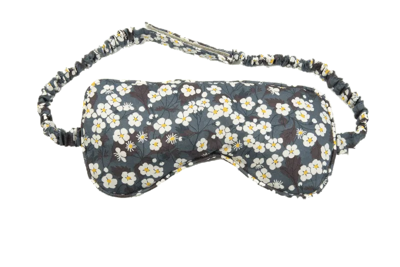 Floral patterned sleep mask on a transparent background