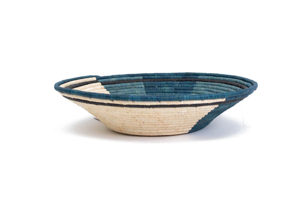 Raffia Bowl Cool Colour Blocked Jumbo