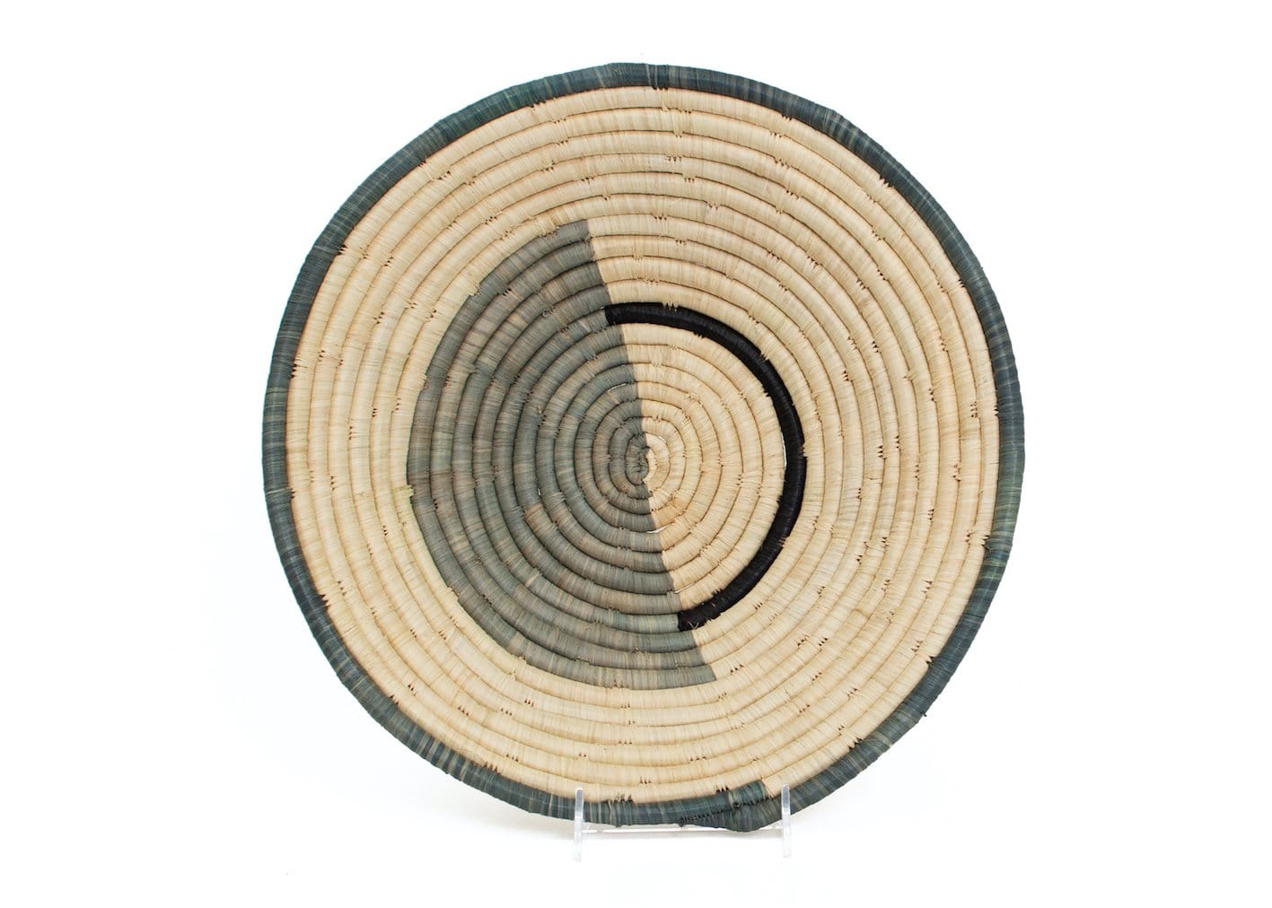 Raffia Bowl Opal Gray Geo XL