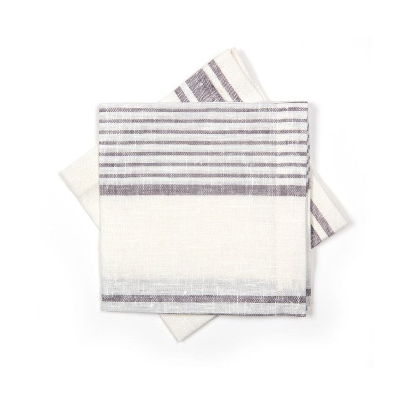 Napkins with stripes Set of 6