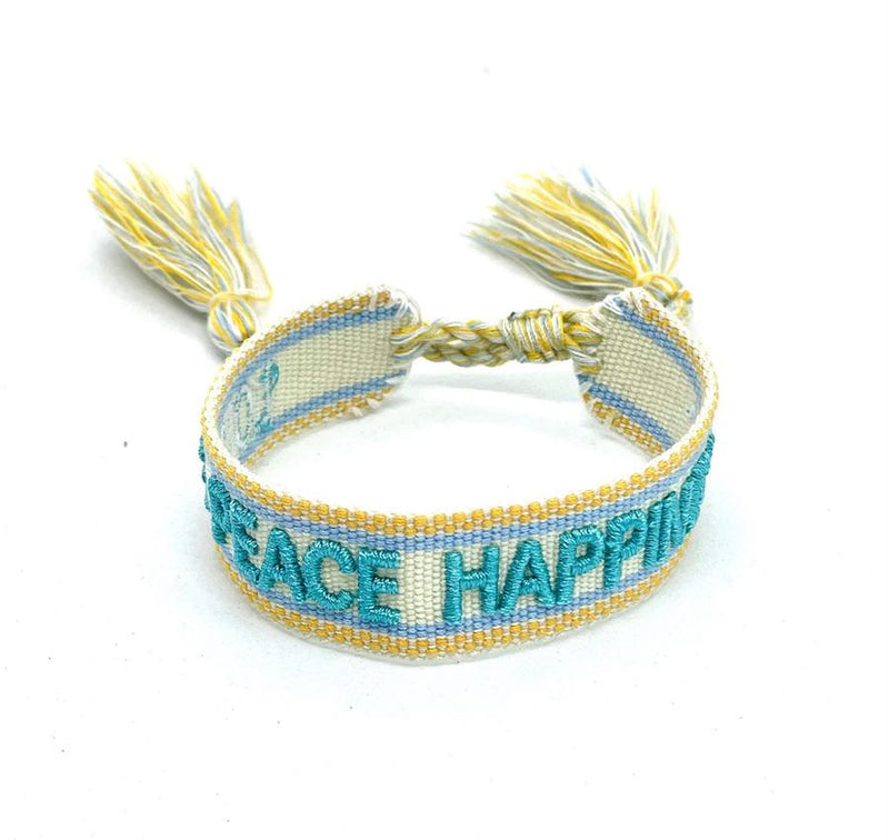 Friendship bracelet LOVE PEACE HAPPINESS