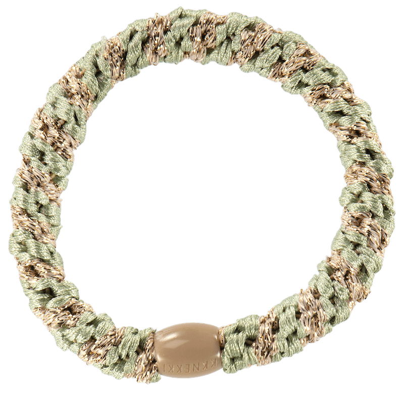 KKnekki Lind Green Beige glitter stripe