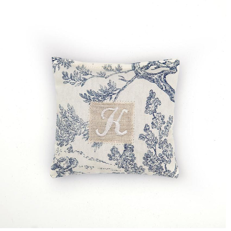Lavender Bag "Toile de Jouy" with initial.