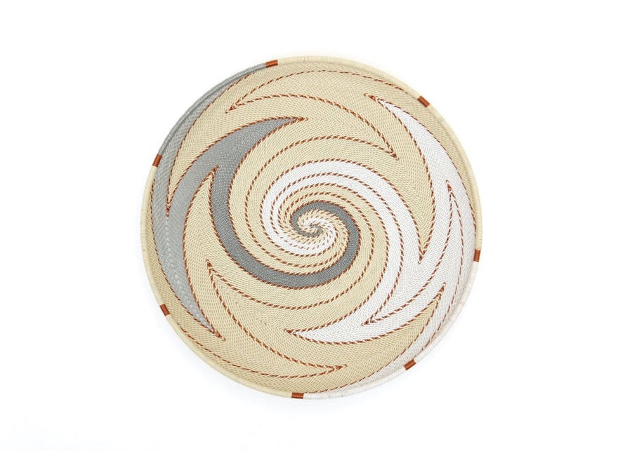 Handwoven Open Basket Ivory Large