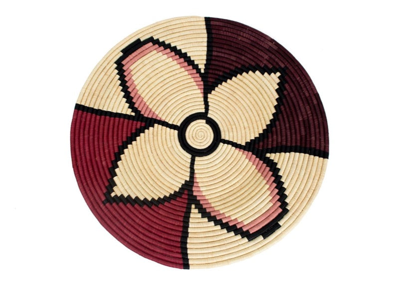 Raffia Plate Burgundy II