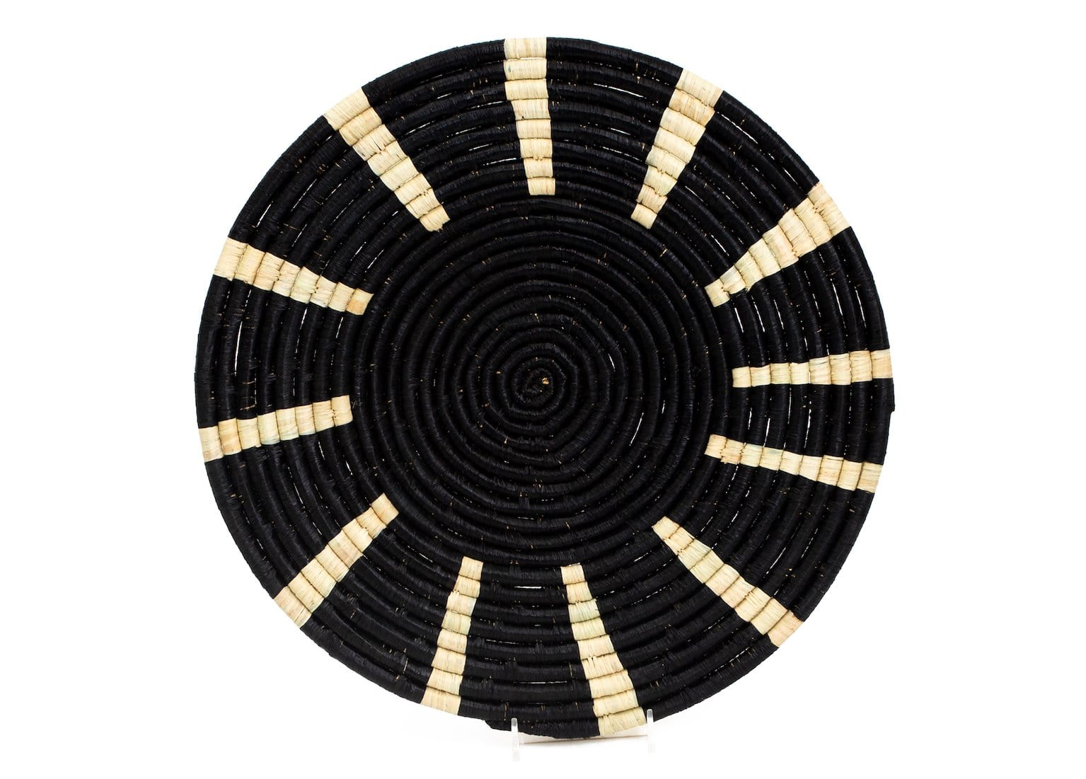 Raffia Tiled Black Plate Medium