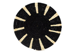 Raffia Tiled Black Plate Medium