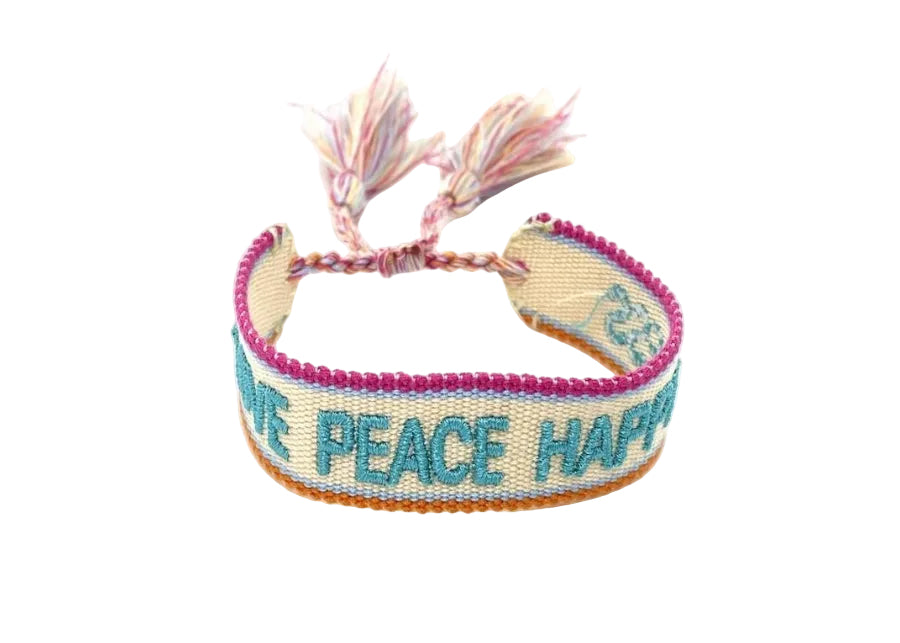 Friendship Bracelet - LOVE PEACE HAPPINESS