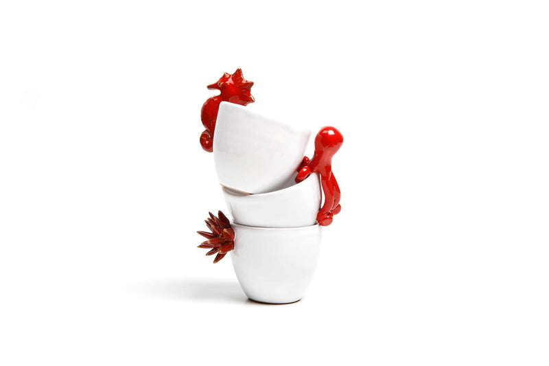 Espresso Cups "MARE" Red