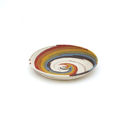 Handwoven Round Tray "Mountain Rainbow"