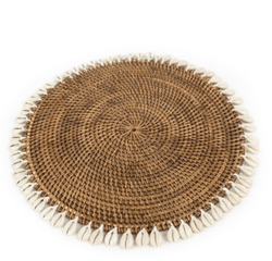 Placemats "Colonial" with cowrie shells